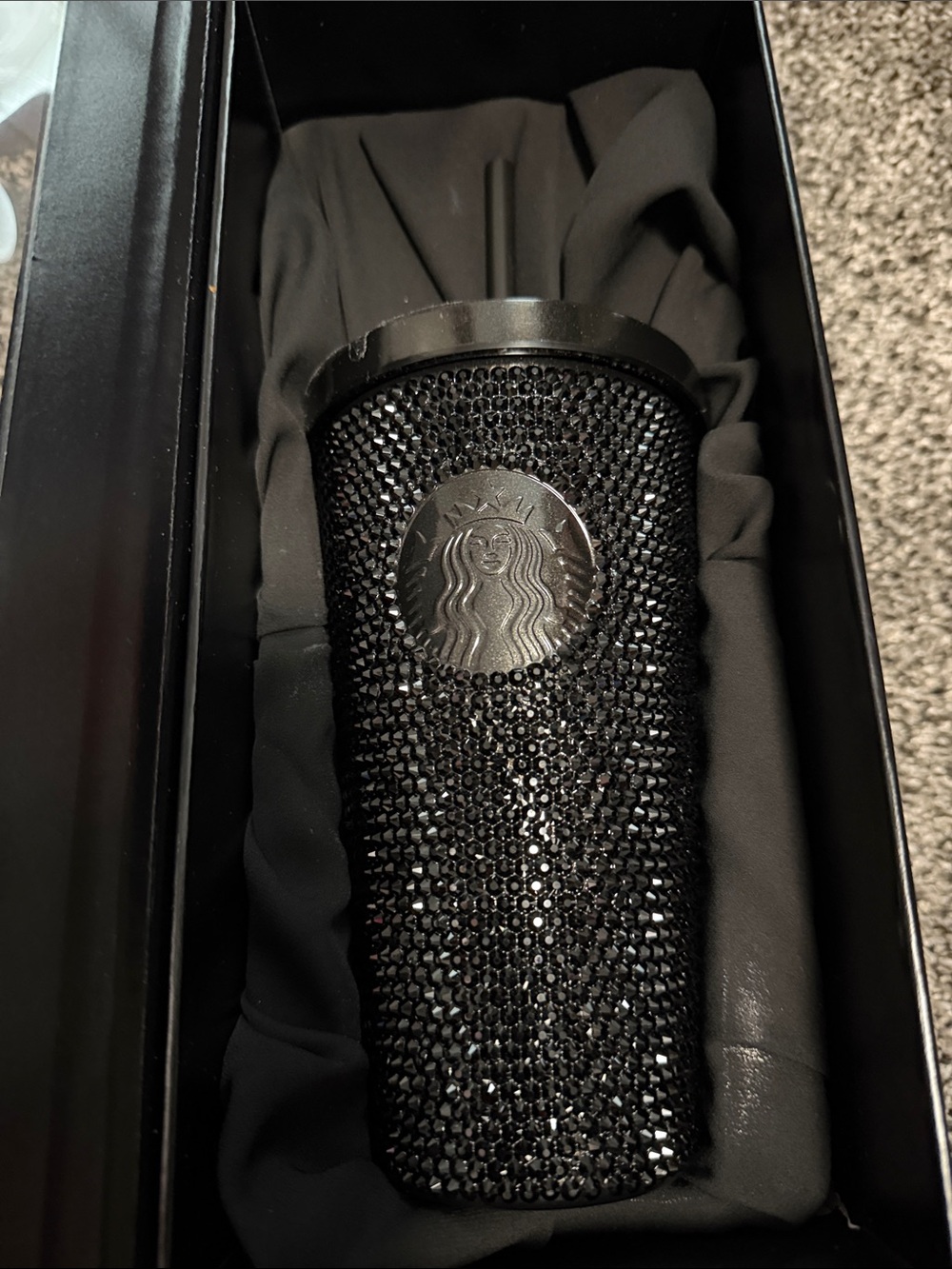 Starbucks Black Rhinestone Embellished Tumbler